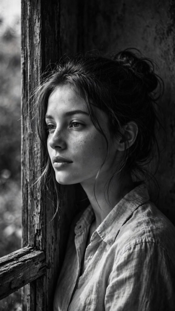 Monochrome Window Light Portrait