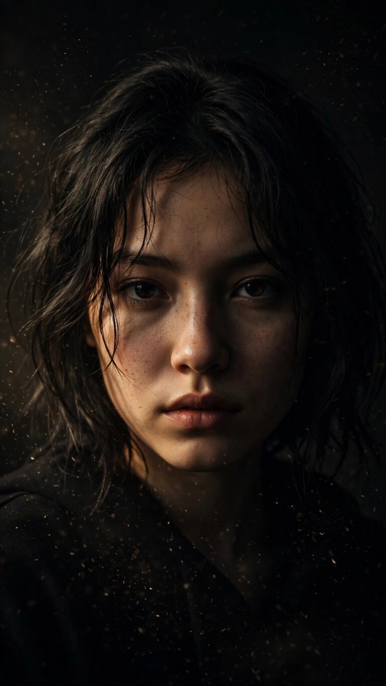 Dark Dramatic Gaze Portrait