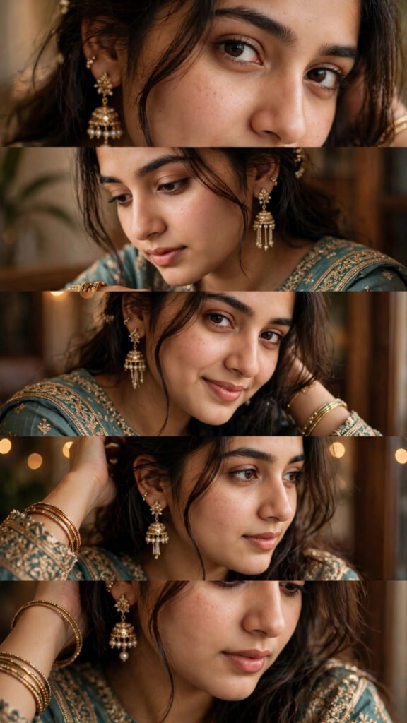 Dreamy Ethnic Five-Frame Cinematic Portrait