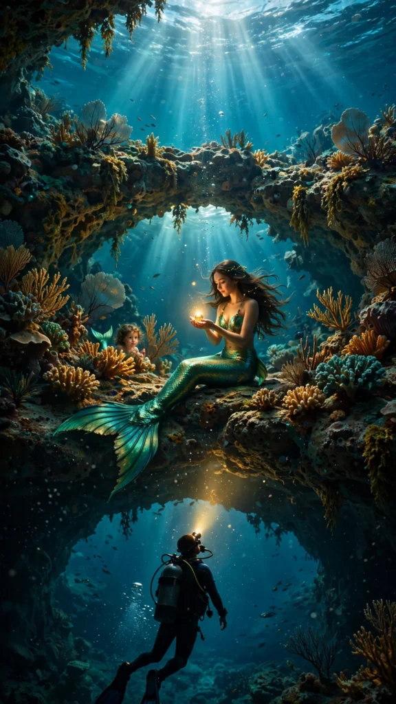 Secret Mermaid Encounter — Fantasy Viral AI Video Prompt
