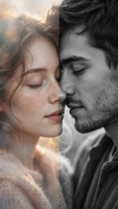 Intimate Couple Close-Up Lockscreen Portrait