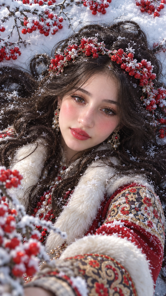 Russian Winter Fairytale Portrait Prompt (Gemini)