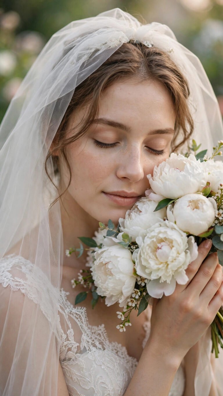 Bridal Peony Tender Portrait