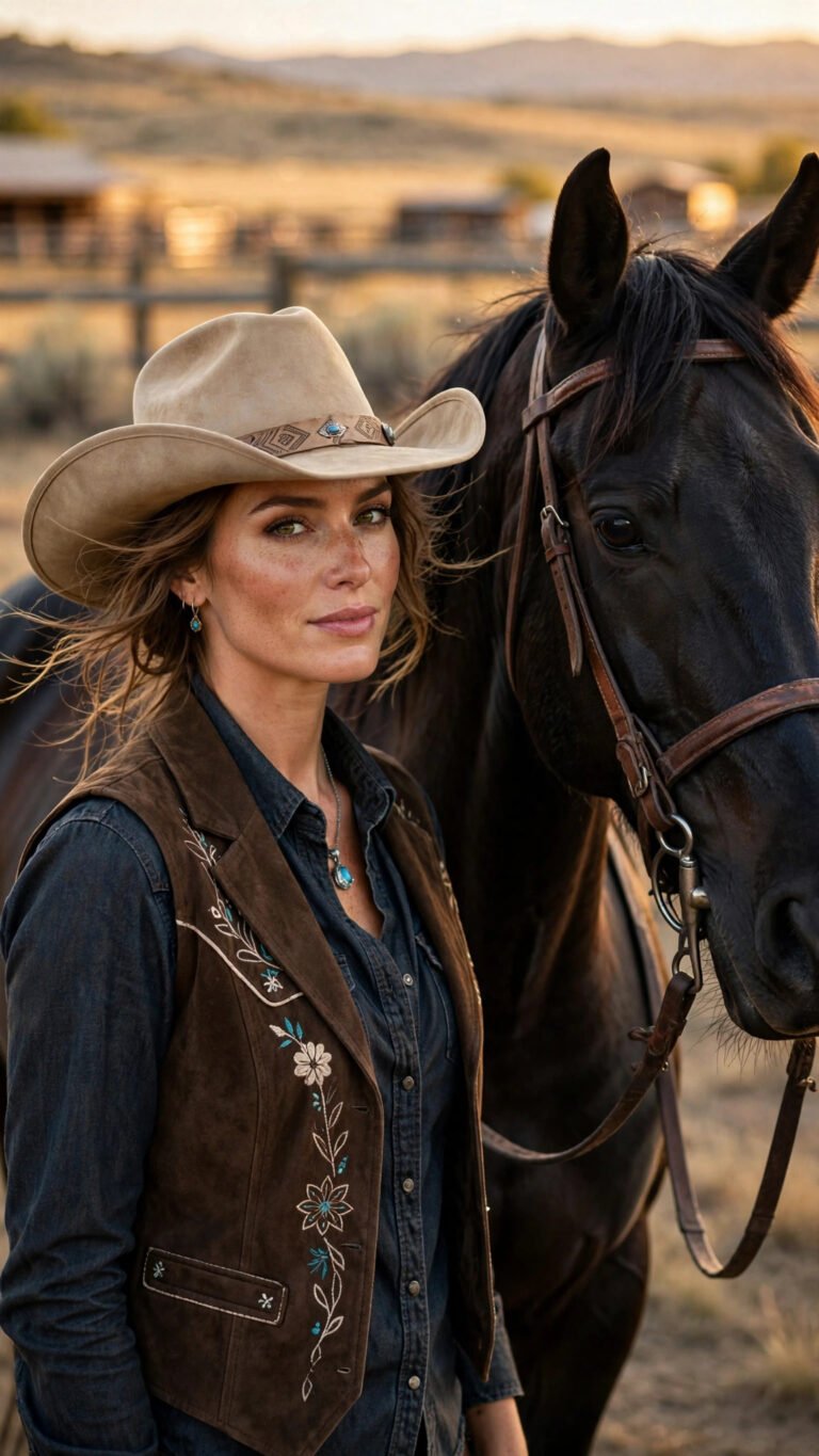 Golden Hour Western Horse Portrait