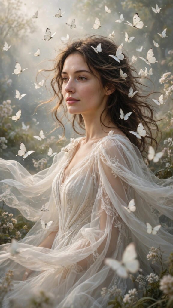 White Butterfly Dream Portrait